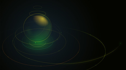 Futuristic globe data network elements background © Tasphong