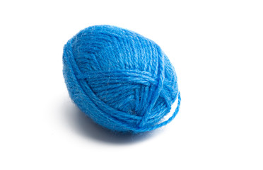 colored skeins of thread isolated