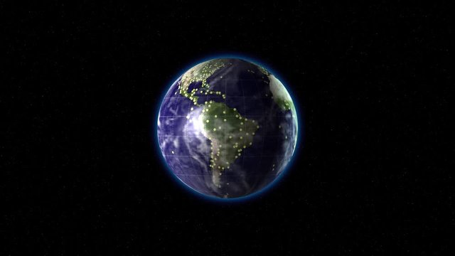 The earth points on the continents