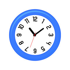 wall clock isolated on white