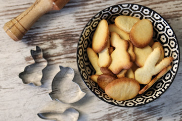 Children's homemade cookies for the Easter holiday