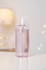 disinfectant and cleanser in a jar with dispenser.