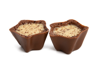 chocolate candies isolated