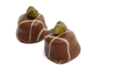 chocolate candies isolated