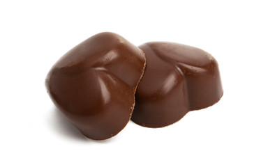 chocolate candies isolated