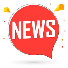 News banner design template, speech bubble, vector illustration 