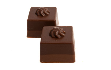 chocolate candies isolated