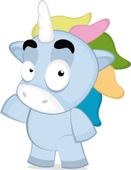 Vector illustration of unicorn cartoon