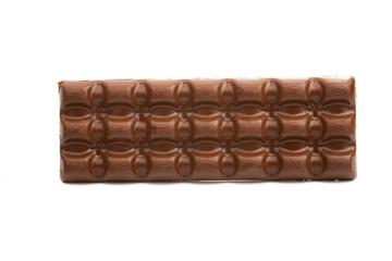 chocolate bar with filling isolated