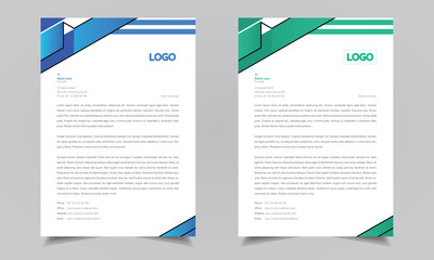 Modern business style letterhead design template