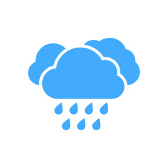 Rain icon in trendy flat style isolated on grey background. Cloud rain symbol for your web site design, logo, app, UI. Modern forecast storm sign.