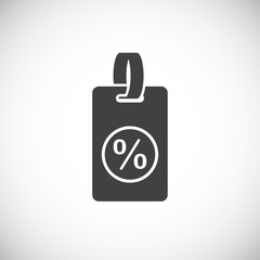 Tag related icon on background for graphic and web design. Creative illustration concept symbol for web or mobile app