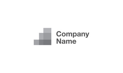 Fototapeta premium Vector logo on which an abstract image of a concrete structure.