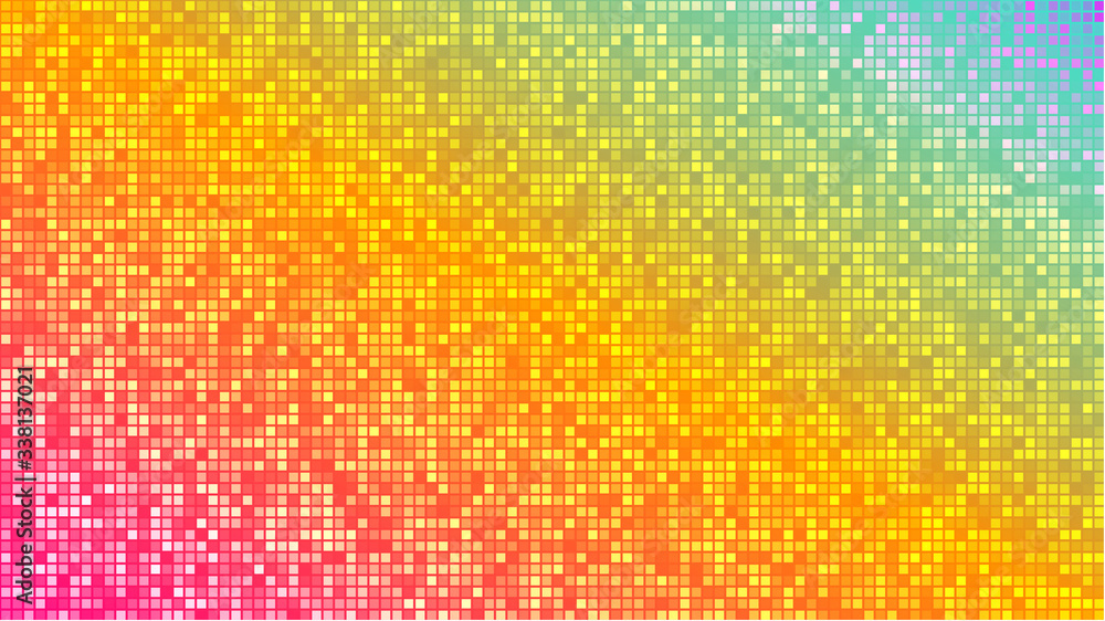 Poster Abstract background with modern colorful vector mosaic design. Colorful gradient mosaic backdrop. Modern geometric texture. Abstract digital technology design. Beautiful vector pattern.