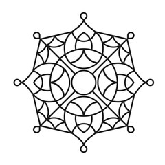 Obraz premium mandala vector logo icon illustration