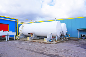 External fuel tanks at a filling station