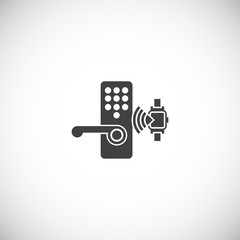 NFC related icon on background for graphic and web design. Creative illustration concept symbol for web or mobile app