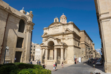 Fototapeta na wymiar Malta / Malta 03.09.2015. Church of Saint Catherine of Italy, Valletta