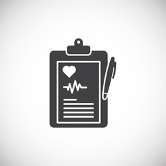 Medical related icons on background for graphic and web design. Creative illustration concept symbol for web or mobile app