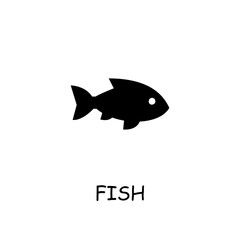 Fish flat vector icon