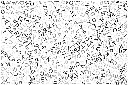 Literature and poetry decorative background with texture from letters.