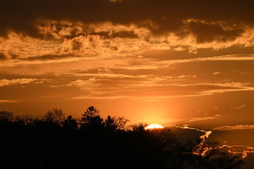 Wolken, Sky, Cloud, rot, Abendrot, Morgenrot