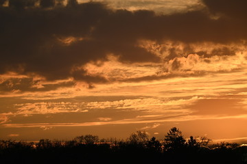 Wolken, Sky, Cloud, rot, Abendrot, Morgenrot