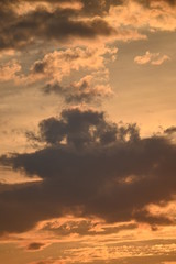 Wolken, Sky, Cloud, rot, Abendrot, Morgenrot