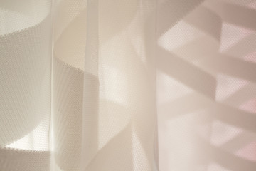 transparent chiffon tulle textured background with white stripes