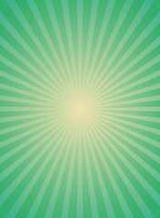 Obraz premium Sunlight background. Green color burst background. Vector illustration.