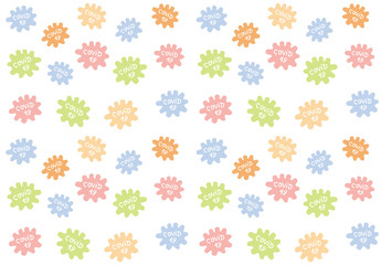 Artistic abstract seamless background of coronavirus molecules. Symbol of the epidemic, pandemic and danger of the 2019-ncov virus. Vector graphics