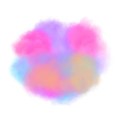 Hand draw Watercolor splash on white background. Abstract illustration. Pastel color for banner, clip video decoration, brush stroke