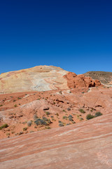 Layers Swirl Through Rock Formation in Valley of Fire
