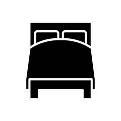 Double bed vector icon