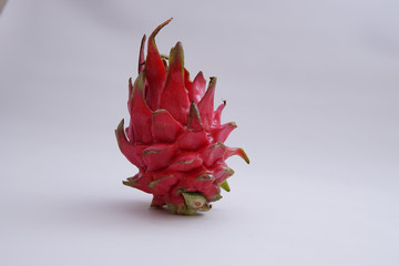 red dragon fruit isolated white background