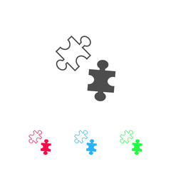 Puzzles icon flat.
