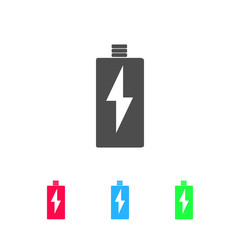 Battery Charging icon flat