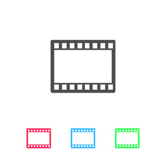 Film or Media icon flat