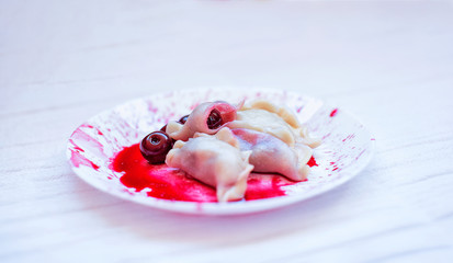 
dumplings with cherries