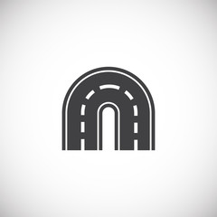 Fototapeta premium Road related icon on background for graphic and web design. Creative illustration concept symbol for web or mobile app