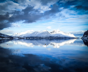lake and mountains