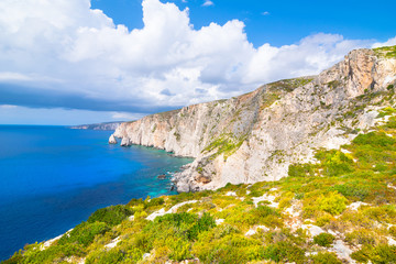 Fototapeta na wymiar Beautiful view of Plakaki Rocks - Agalas - Zakynthos Ionian Islands - Greece