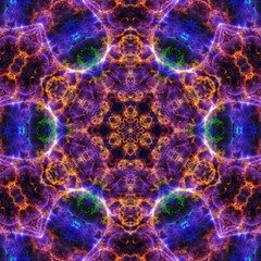 abstract hexagonal fractal pattern