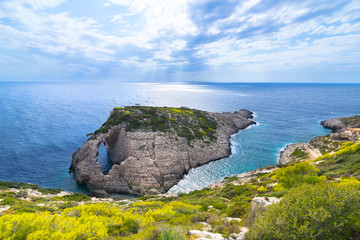 Naklejka premium Beautiful view of Korakonissi bay - Zakynthos, Ionian Islands - Greece