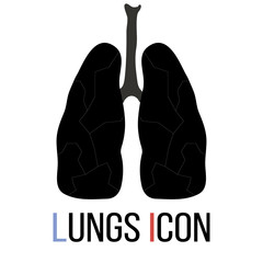Lungs icon. Design concept. Vector illustration.