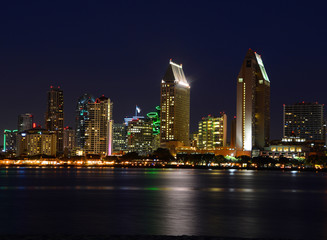 At night Downtown San Diego the eighth largest city in the United States, downtown San Diego serves...