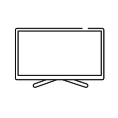 TV display black line icon. Electronic device. Pictogram for web page, mobile app, promo. Editable stroke.