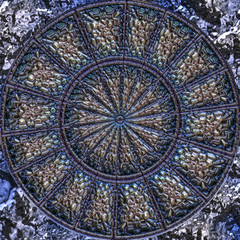 3d effect - abstract polygonal mandala pattern