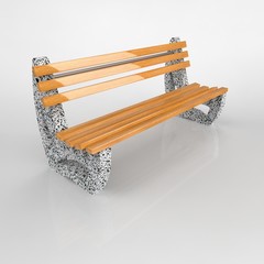 3d render Betonbank-Bituma-39 marble chess