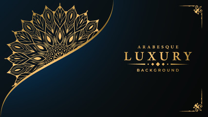 Modern luxury ornamental mandala background with arabesque pattern arabic
 islamic east style.decorative mandala for print, poster,cover, brochure, flyer, banner
